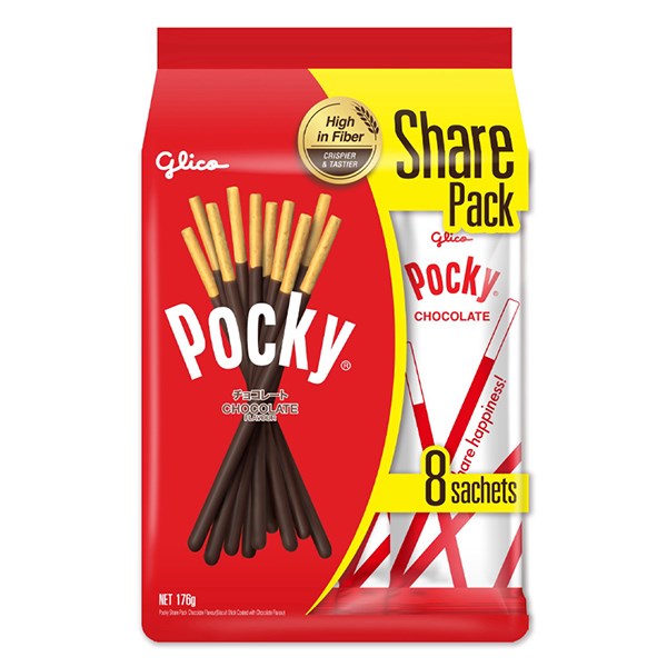 Bánh Que Glico Pocky Vị Socola Gói 176G (Từ 3 Tuổi)