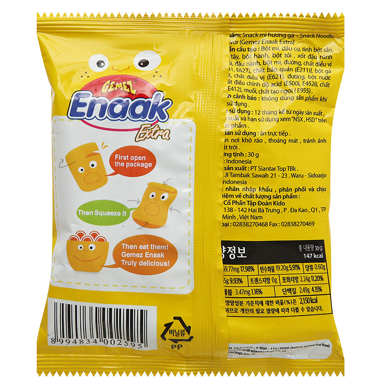 Snack mì Enaak vị gà gói 30g (từ 1 tuổi) 2