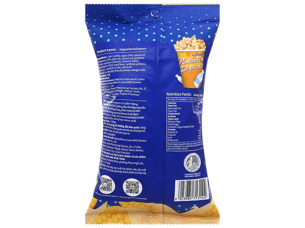 Snack bắp vị truyền thống gói 50g giá tốt tại Bách hoá XANH