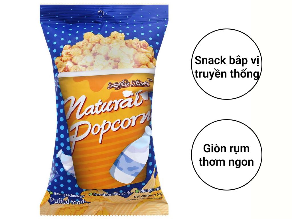 Snack bắp vị truyền thống gói 50g giá tốt tại Bách hoá XANH