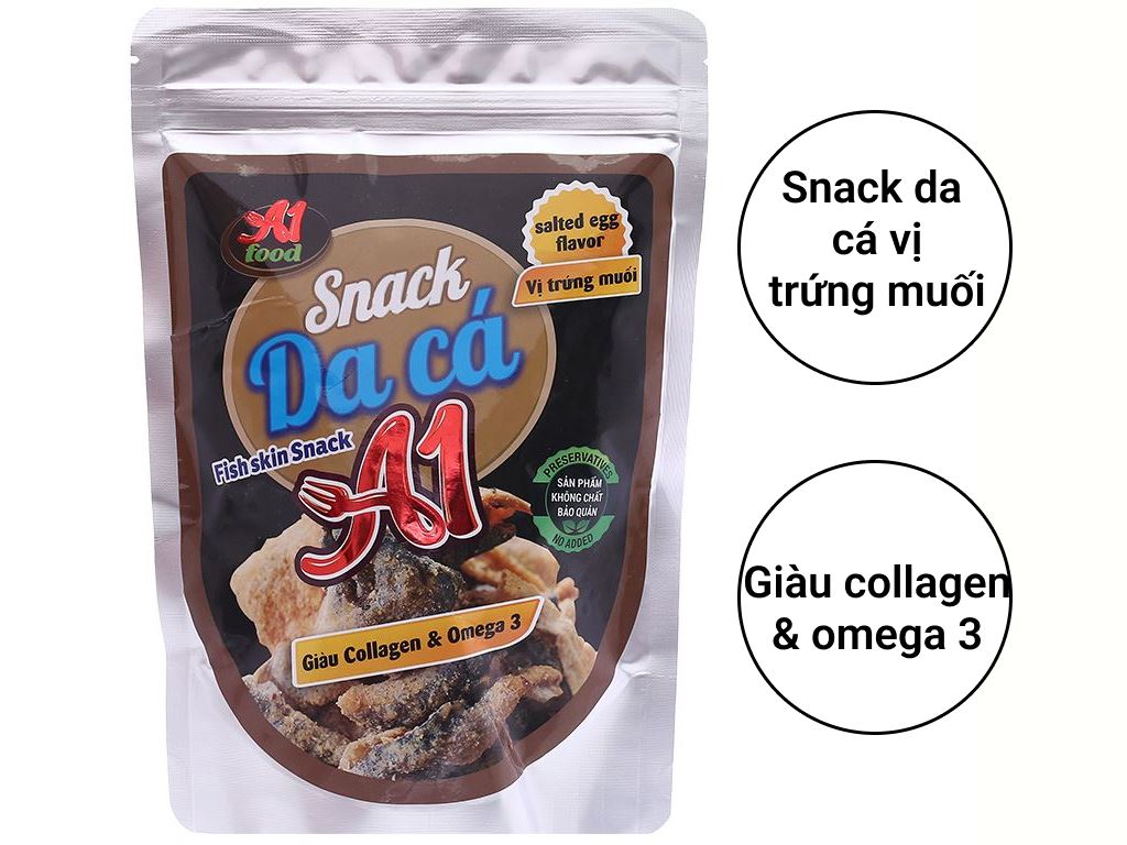 Snack da cá trứng muối A1 Food 90g giá tốt tại Bách hoá XANH