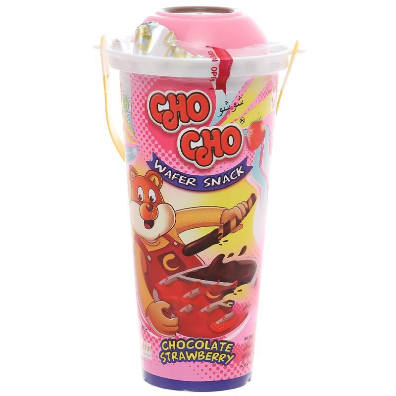 Ly snack wafer socola vị dâu Chocho 40g-1