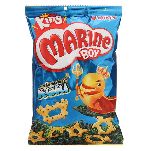 Snack Vị Tảo Biển Nori Orion King Marine Boy 56G (Từ 2 Tuổi)