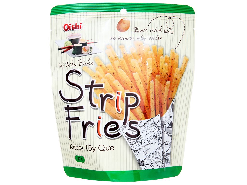 Snack khoai tây que vị tảo biển Oishi Strip Fries gói 27g giòn ngon, hấp  dẫn, giá tốt