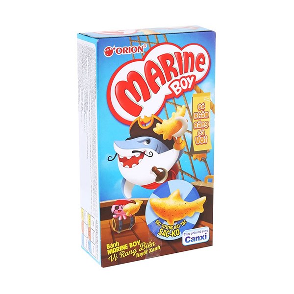 Snack Vị Rong Biển Tuyết Xanh Orion Marine Boy 32G (Từ 4 Tuổi)