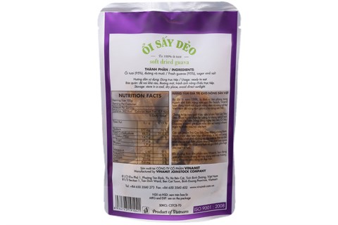 Ổi sấy dẻo Vinamit gói 100g