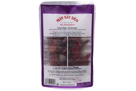 Mận sấy dẻo Vinamit gói 100g