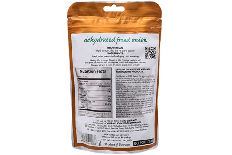 Hành Tây Sấy Vị Cua Cay Vinamit Gói 30g