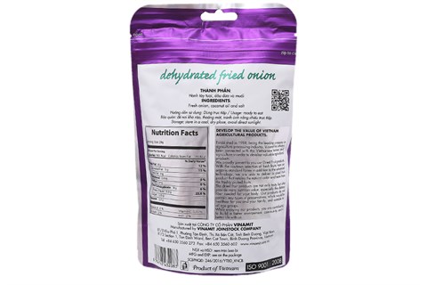 Hành tây sấy Vinamit vị muối biển gói 30g