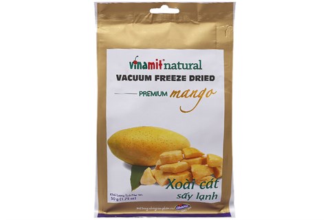 Xoài cát sấy lạnh Vinamit gói 50g