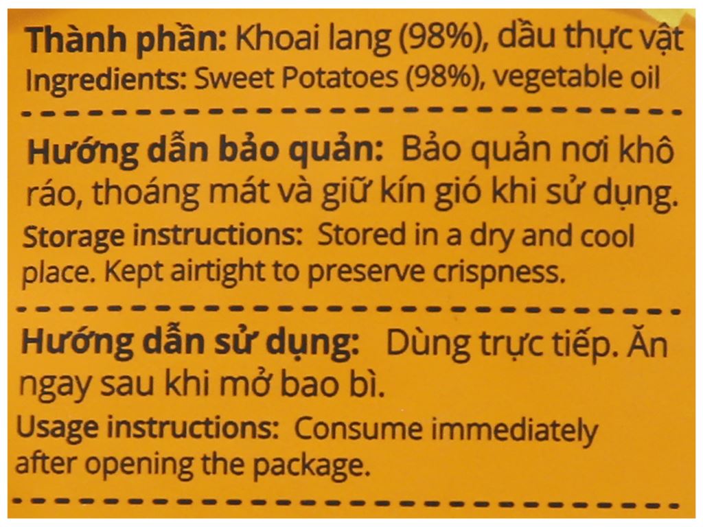 Khoai lang vàng sấy Rộp Rộp gói 100g 4