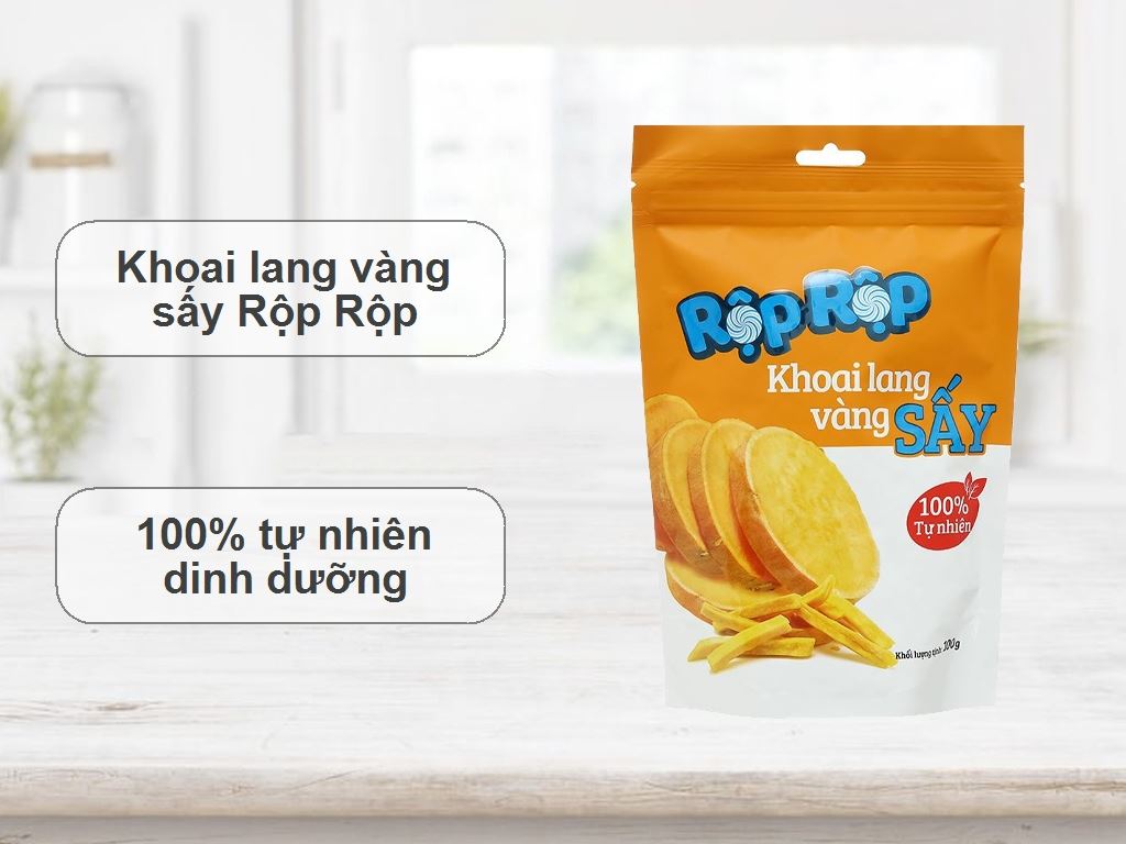 Khoai lang vàng sấy Rộp Rộp gói 100g 2