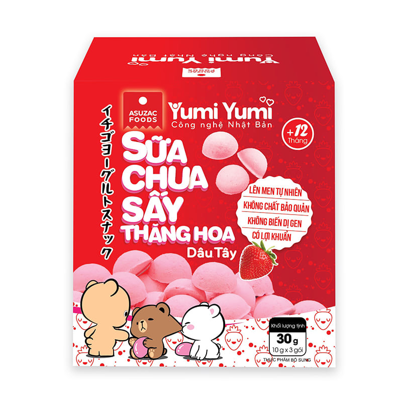Sữa chua khô sấy thăng hoa vị dâu Yumi Yumi hộp 30g