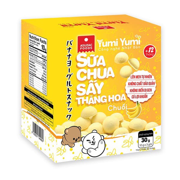 Sữa Chua Khô Sấy Thăng Hoa Vị Chuối Yumi Yumi Hộp 30G (Từ 1 Tuổi)