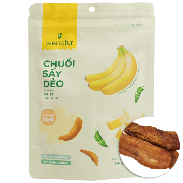 Chuối sấy dẻo Đỉnh Nam Wenatur gói 150g