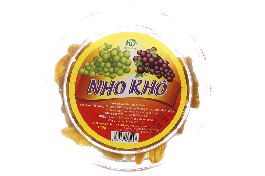 Nho khô Mỹ hạt lớn Hương Việt gói 150g