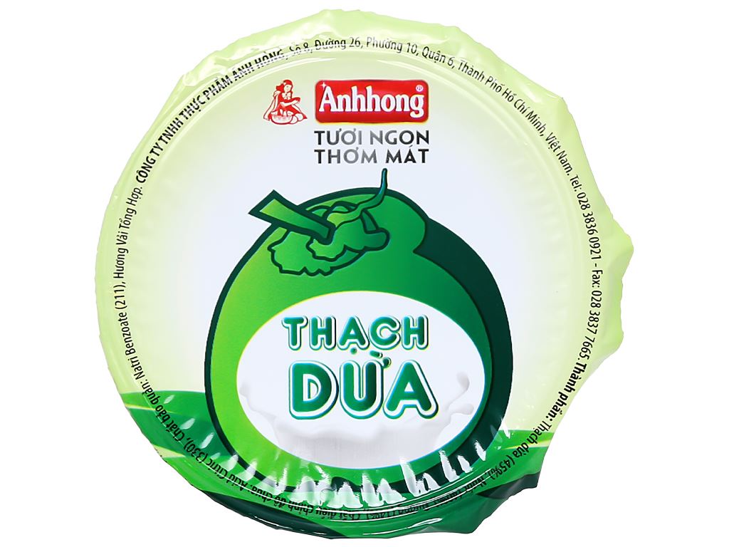 Thạch dừa Ánh Hồng lốc 6 ly 190g 9