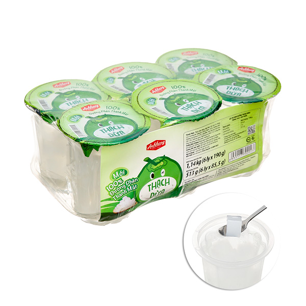 Thạch dừa Ánh Hồng lốc 6 ly 190g