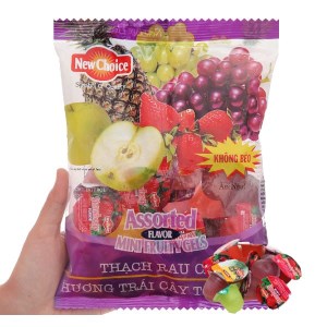 Thạch rau câu hương trái cây tổng hợp New Choice gói 300g