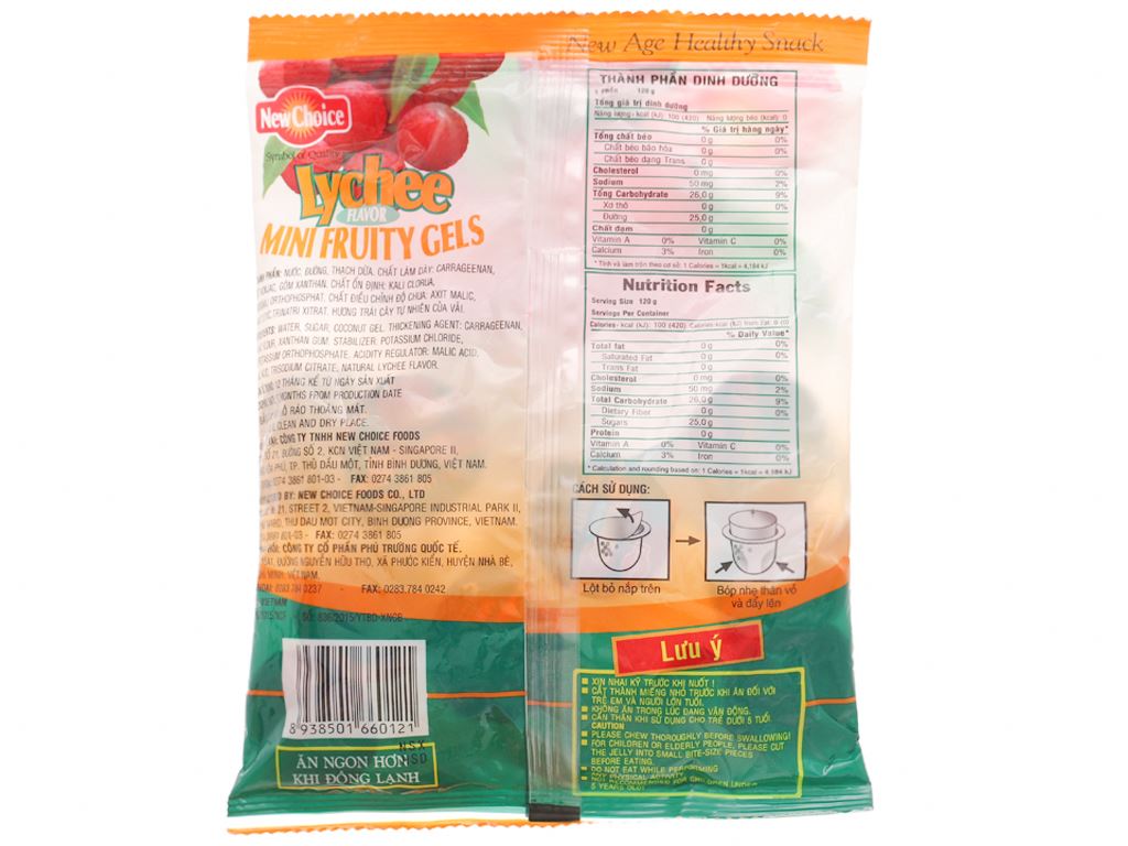 Thạch rau câu hương trái vải New Choice gói 300g 3