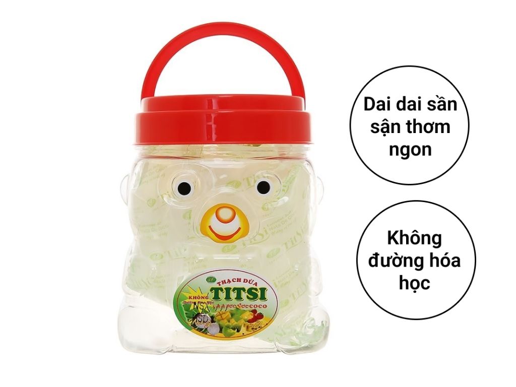 Thạch dừa Titsi hũ gấu 500g 2