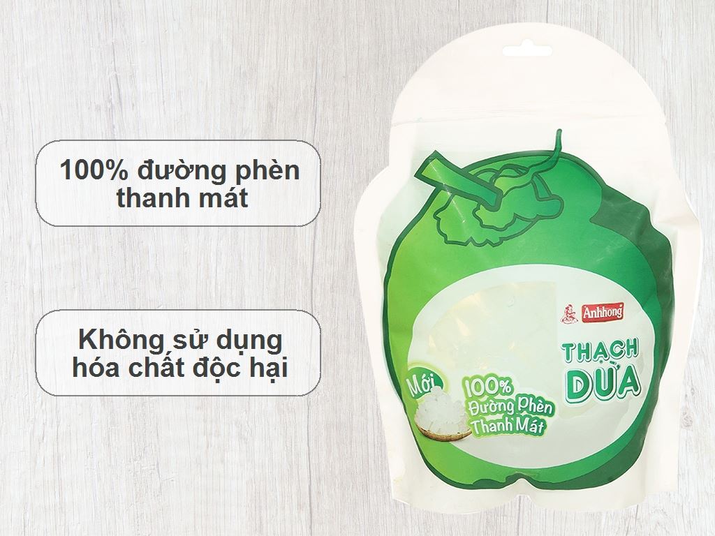 Thạch dừa Ánh Hồng bịch 900g 2