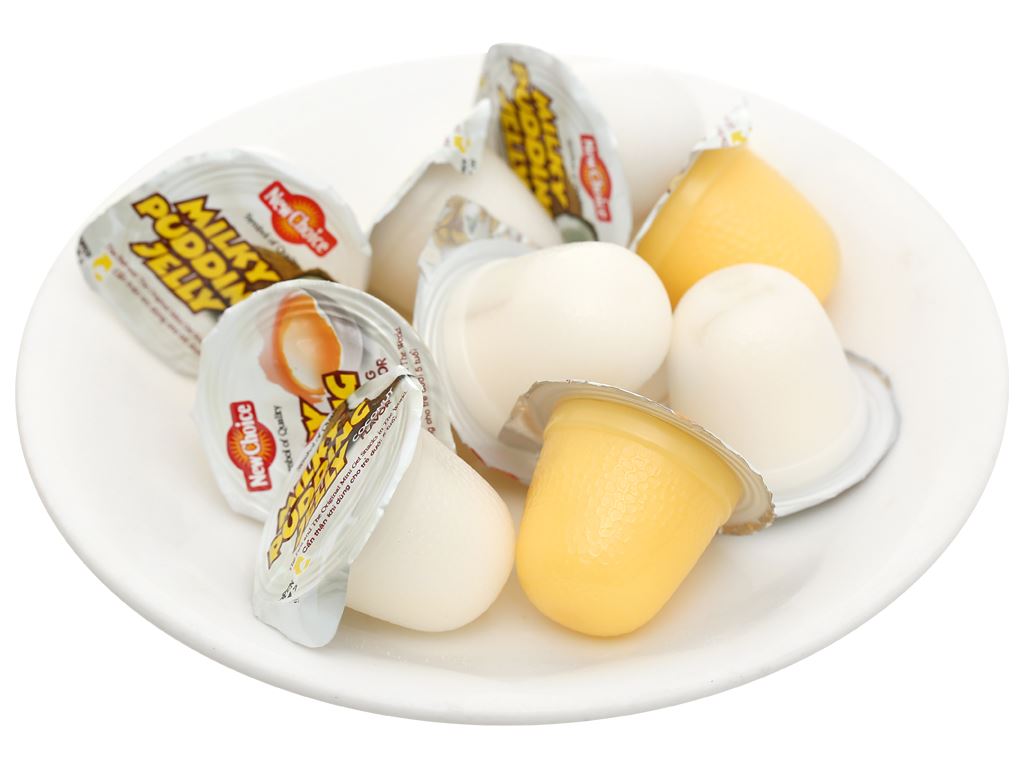 Thạch rau câu pudding hương vị trứng & dừa New Choice gói 240g 6