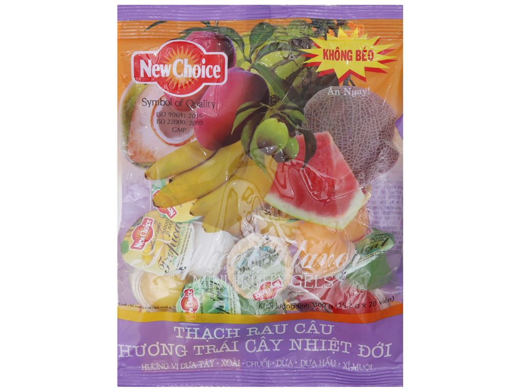 Thạch rau câu hương trái cây nhiệt đới New Choice gói 300g 1