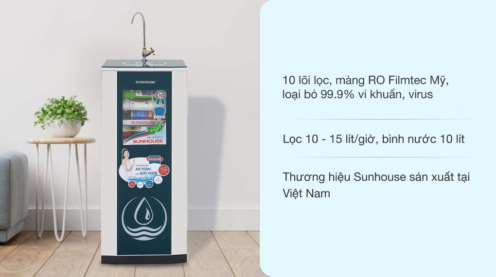 Máy lọc nước RO Sunhouse SHR88210K 10 lõi