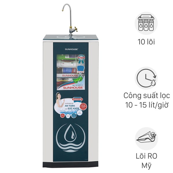 Máy lọc nước RO Sunhouse SHR88210K 10 lõi