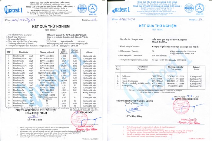 Máy lọc nước RO Kangaroo VTU KG109A 9 lõi Màu Trắng - Đen