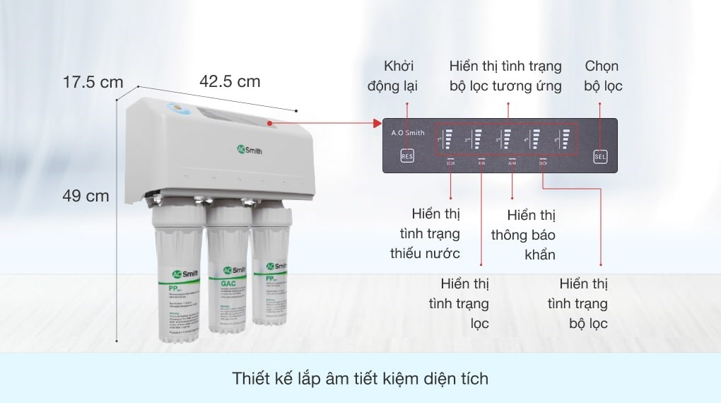 Máy lọc nước RO AOSmith AR600-C-S-1 5 lõi