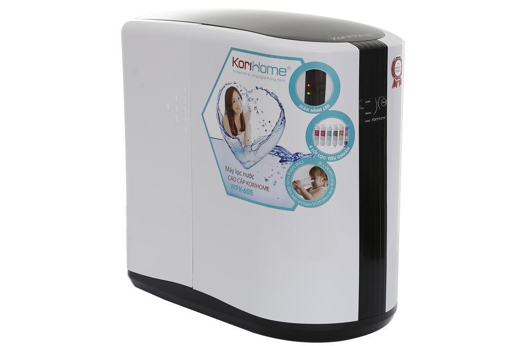 Máy lọc nước RO Korihome WPK-605 6 lõi Màu Trắng - Đen