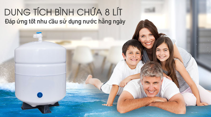 Dung tích bình chứa - Máy lọc nước RO Kangaroo VTU KG08 6 lõi