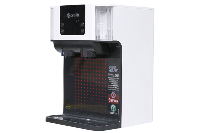 Máy lọc nước RO có nước nóng AOSmith Z7 5 lõi Màu Trắng - Đen