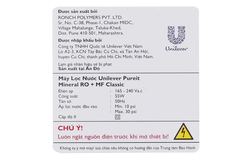 Máy lọc nước RO+MF Pureit Casa Mineral 6 lõi