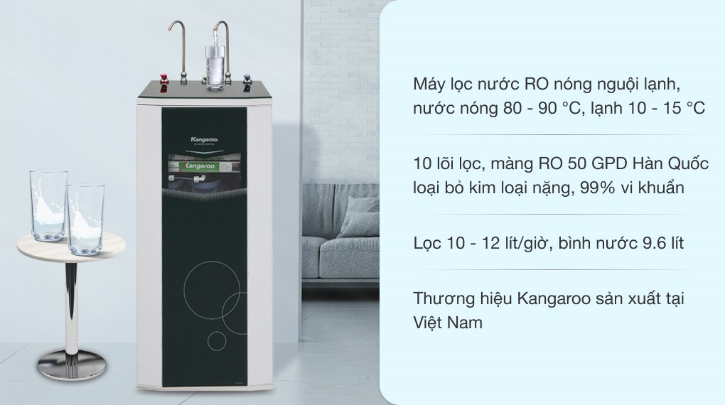 Máy lọc nước RO nóng lạnh Kangaroo KG10A3 10 lõi-giá rẻ, giao tận nơi