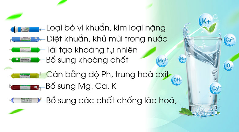 Máy lọc nước RO nóng nguội lạnh Kangaroo KG10A3 10 lõi - 10