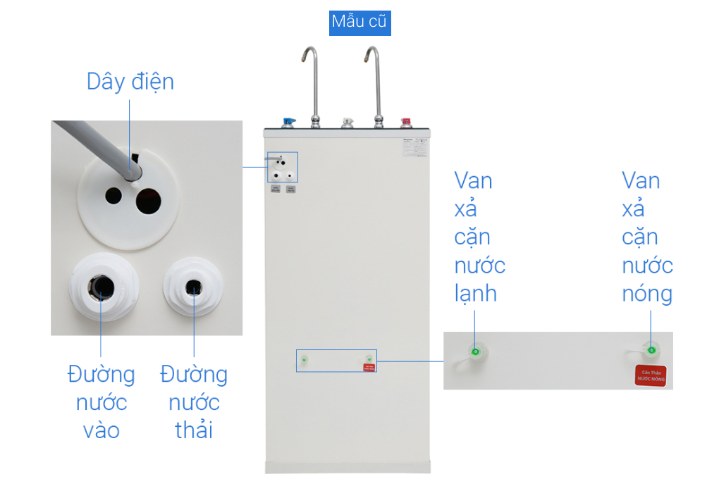 Máy lọc nước RO nóng nguội lạnh Kangaroo KG10A3 10 lõi Màu Đen - Xám