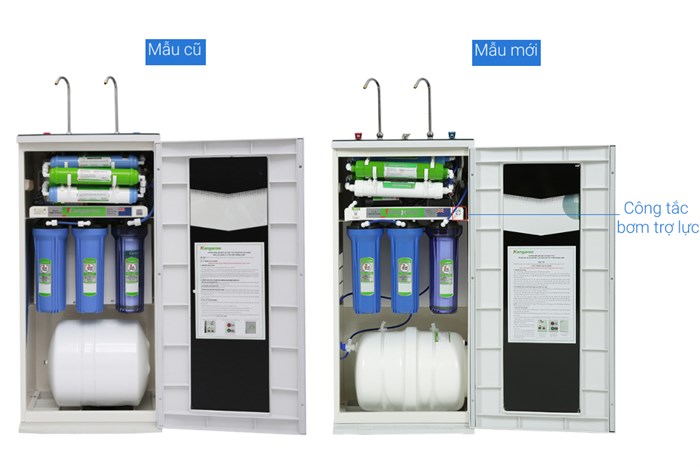 Máy lọc nước RO nóng nguội lạnh Kangaroo KG10A3 10 lõi Màu Đen - Xám