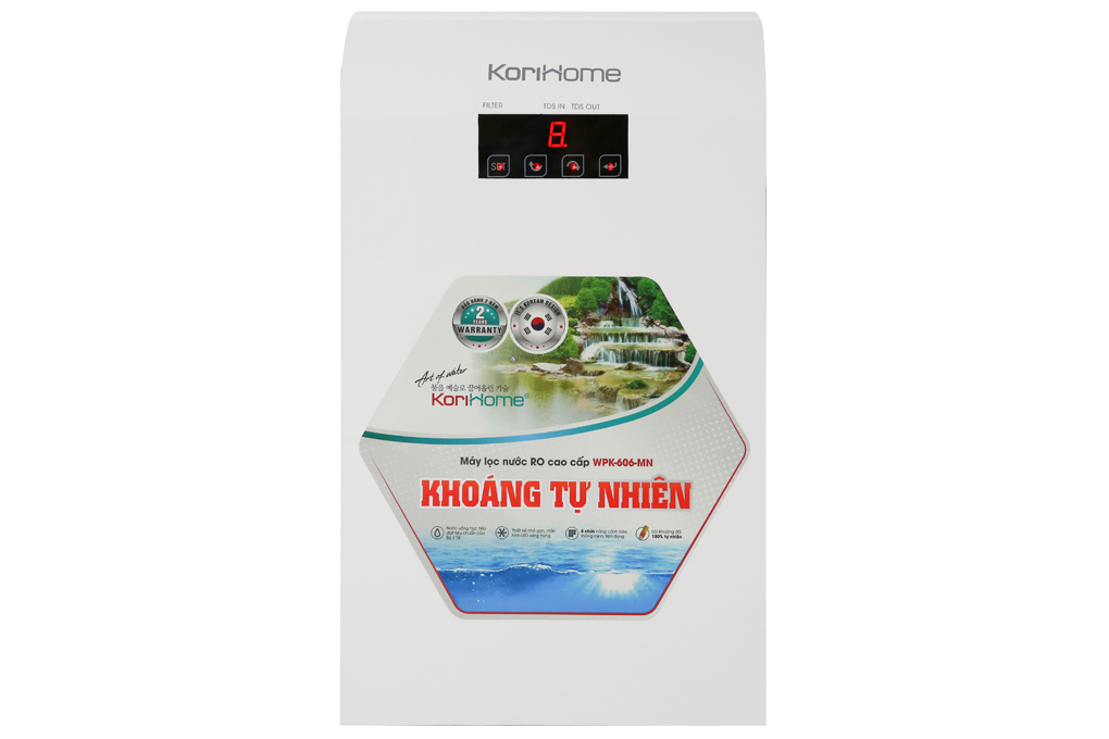 Thiáº¿t káº¿ gá»n Äáº¹p, mÃ u tráº¯ng trang nhÃ£ - MÃ¡y lá»c nÆ°á»c RO Korihome WPK-606-MN 6 lÃµi