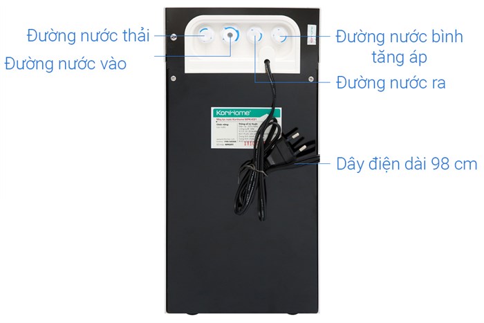 Máy lọc nước RO Korihome WPK-K91 9 lõi Màu Đen