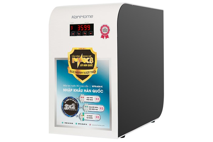 Máy lọc nước RO Korihome WPK-606-K 8 lõi Màu Trắng