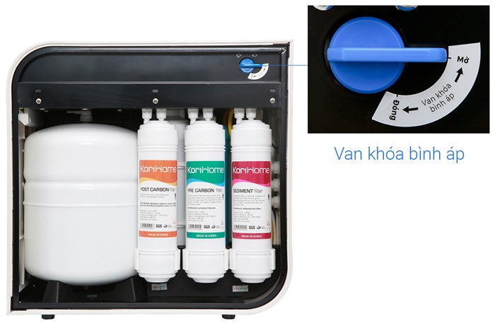 Máy lọc nước RO Korihome WPK-606-K 8 lõi Màu Trắng