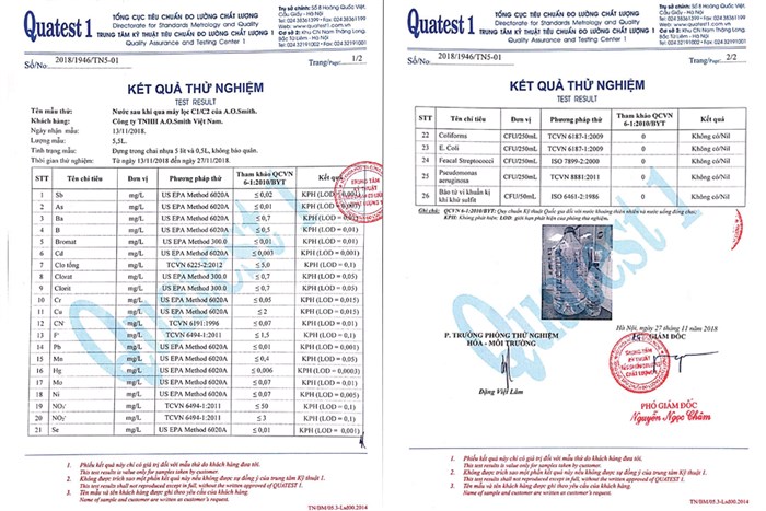 Máy lọc nước RO AOSmith C1 4 lõi Màu Trắng