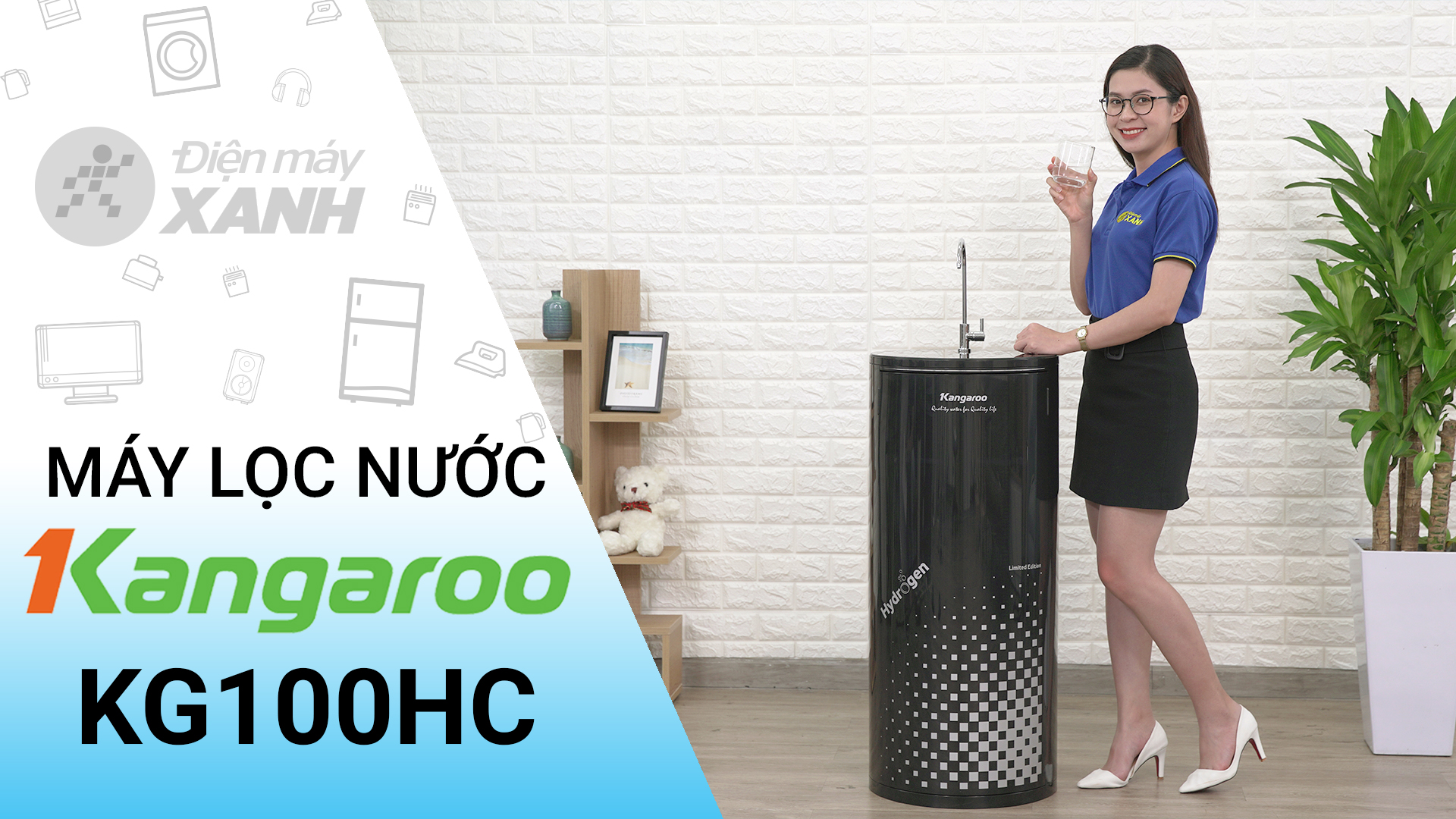 Máy lọc nước RO Hydrogen Kangaroo KG100HC 10 lõi