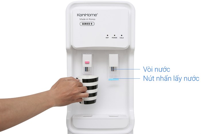 Máy lọc nước RO nóng lạnh Korihome WPK-903 7 lõi Màu Trắng