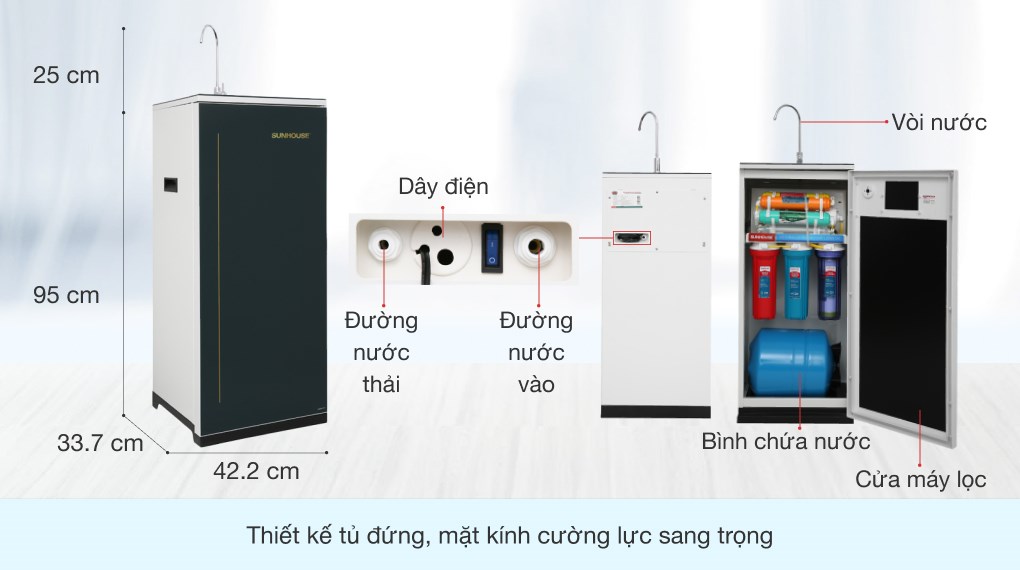 Máy lọc nước RO Sunhouse SHA88116K 10 lõi