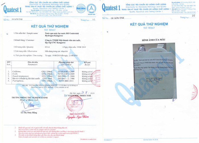 Máy lọc nước RO Hydrogen Kangaroo KG100HU 5 lõi Màu Trắng - Đen