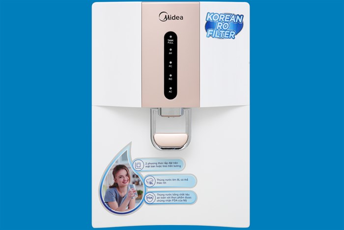 Máy lọc nước RO Midea JN1742T Màu Trắng